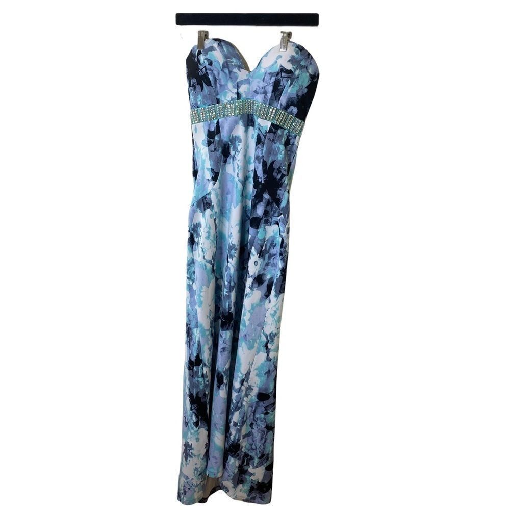 Windsor Strapless Bejeweled Prom Gown  Sz M